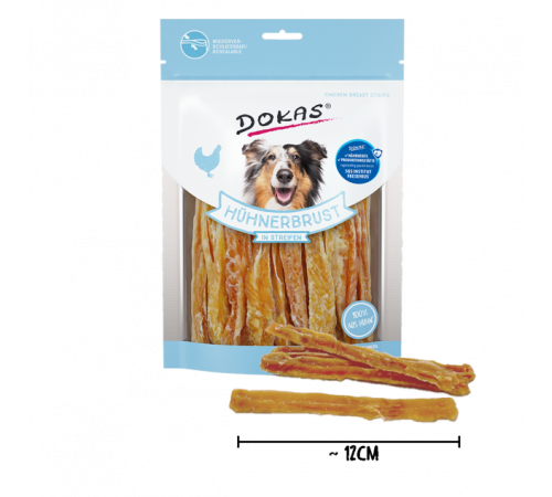 Dokas Dog Snack Hühnerbrust in Streifen 250 g