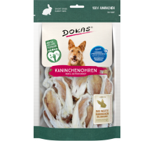 Dokas Dog Snack Kaninchenohren mit Fell getrocknet 100 g