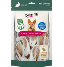 Dokas Dog Snack Kaninchenohren mit Fell getrocknet 100 g