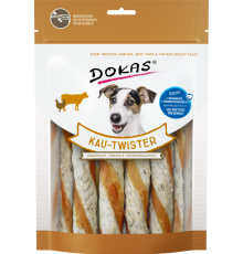 Dokas Dog Snack Kau Twister Rinderhaut, Pansen & Hühnerbrust 200 g