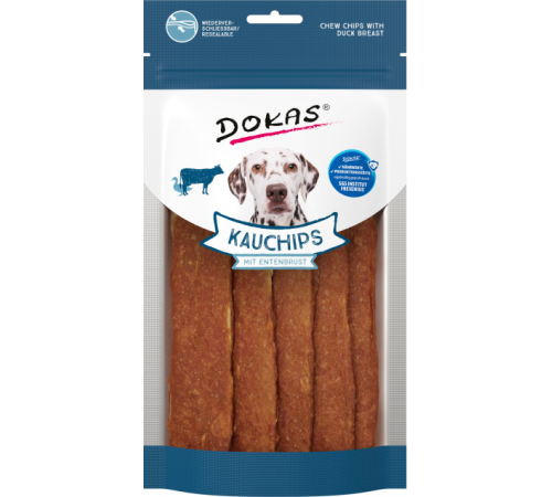 Dokas Dog Snack Kauchips mit Entenbrust 175 g