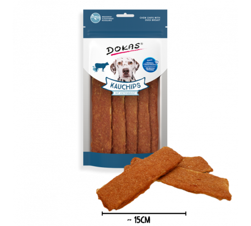 Dokas Dog Snack Kauchips mit Entenbrust 175 g