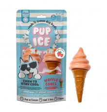 Pup Ice Strawberry Waffle Cones M - 2 Stück