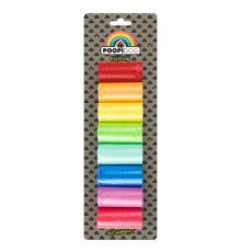 Poopidog Hundekotbeutel Rainbow - 8 x 20 Stück