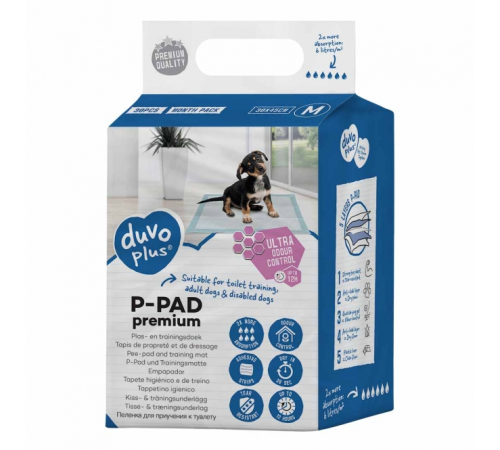 Duvoplus Welpenunterlagen Premium Geruchskontrolle - 30st - 30x45cm
