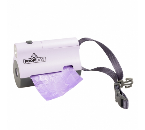 Poopidog Hundekotbeutelspender mit LED - violett