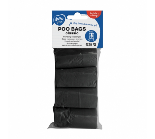 Duvoplus Hundekotbeutel classic schwarz - 16 x 20 Stück