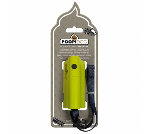 Poopidog Hundekotbeutelspender mit LED - limone