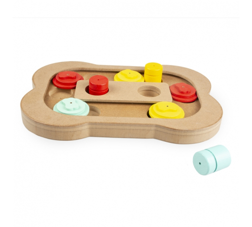 Duvoplus Intelligenzspiel Slide und Snack Puzzle Knochen