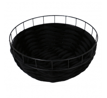 D&D Drahtkorb Ferry - schwarz - 60x60x25cm