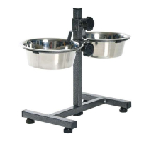 Trixie Hundebar mit Edelstahlnäpfen - 2 x 2,8 l
