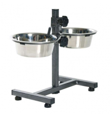 Trixie Hundebar mit Edelstahlnäpfen - 2 x 2,8 l