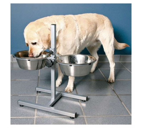 Trixie Hundebar mit Edelstahlnäpfen - 2 x 4,5 l