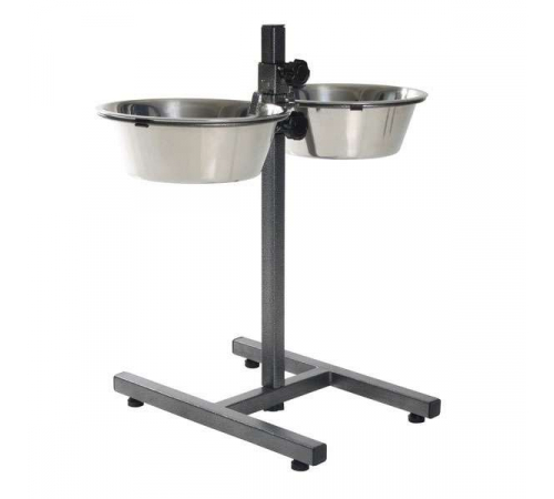 Trixie Hundebar mit Edelstahlnäpfen - 2 x 4,5 l