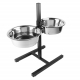 Duvoplus höhenverstellbarer Doppelnapf-Ständer - 2x 1890ml / 47x27x52,5cm