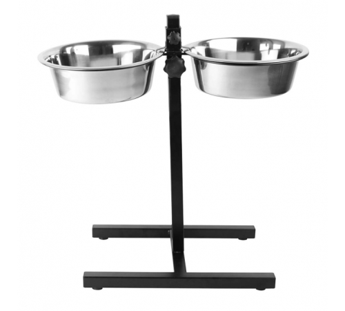 Duvoplus höhenverstellbarer Doppelnapf-Ständer - 2x 1890ml / 47x27x52,5cm