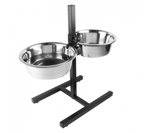 Duvoplus höhenverstellbarer Doppelnapf-Ständer - 2x 1890ml / 47x27x52,5cm