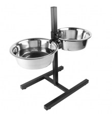 Duvoplus höhenverstellbarer Doppelnapf-Ständer - 2x 2830ml / 55,5x27x52,5cm