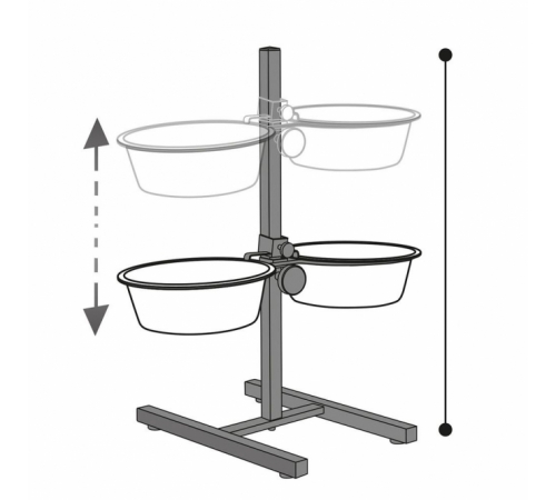 Karlie Otis Plus - Doppelnapfständer - 1,6 l