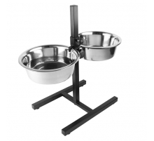 Duvoplus höhenverstellbarer Doppelnapf-Ständer - 2x 4730ml / 61x29x52,5cm