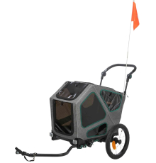 Trixie Fahrrad-Anhänger für große Hunde mit Federung - S