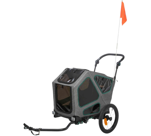 Trixie Fahrrad-Anhänger für große Hunde mit Federung - S