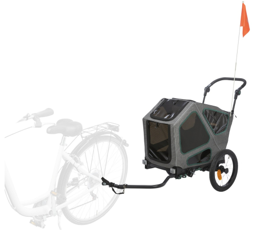 Trixie Fahrrad-Anhänger für große Hunde mit Federung - S