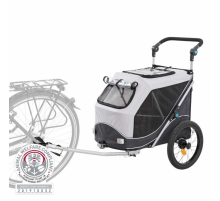 Trixie Fahrrad-Anhänger für Hunde - grau/schwarz - M