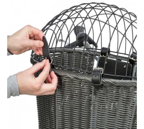 Trixie Front-Fahrradkorb aus Polyrattan