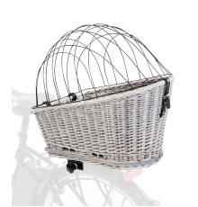 Trixie Fahrradkorb für Gepäckträger aus Weide - grau
