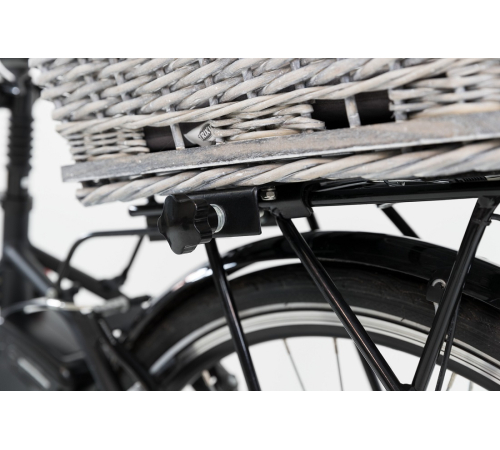 Trixie Fahrradkorb für Gepäckträger aus Weide - grau