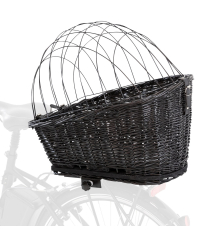 Trixie Fahrradkorb für Gepäckträger aus Weide - schwarz