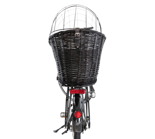 Trixie Fahrradkorb für Gepäckträger aus Weide - schwarz