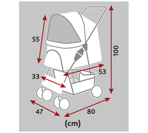 Trixie Buggy für Hunde mit 4 Rädern