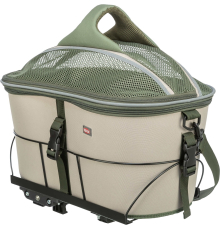 Trixie Fahrradkorb für den Gepäckträger - olivgrün/beige