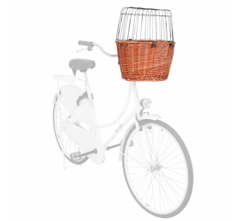 Trixie Front-Hundefahrradkorb aus Weide - natur