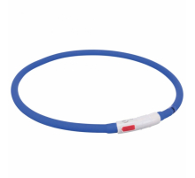 Trixie Flash Leuchtring USB aus Silikon - royalblau