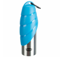 Trixie Edelstahl-Flasche mit Trinknapf - 750 ml