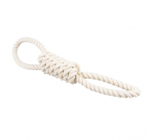 Duvoplus ECO Baumwoll-Tau mit 2 Schlaufen - weiß - 45cm / 328g