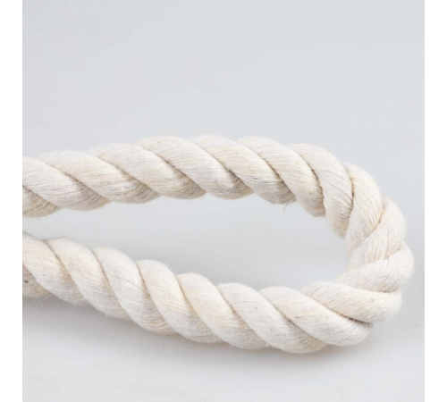 Duvoplus ECO Baumwoll-Tau mit 2 Schlaufen - weiß - 45cm / 328g