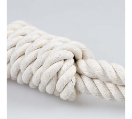 Duvoplus ECO Baumwoll-Tau mit 2 Schlaufen - weiß - 45cm / 328g