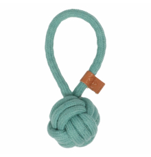 D&D Knotenball mit Schlaufe Harper - Blau - 18,5 x 6cm