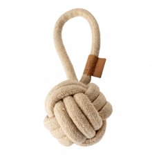 D&D Knotenball mit Schlaufe Harper - sand - 18,5 x 6cm