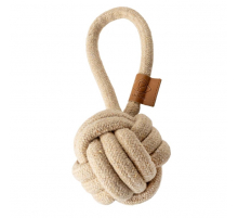 D&D Knotenball mit Schlaufe Harper - sand - 22 x 8cm