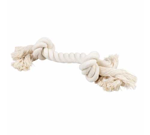 Duvoplus ECO Baumwoll-Tau mit 2 Knoten - weiß - 35cm / 261g