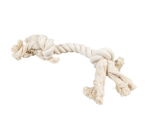Duvoplus ECO Baumwoll-Tau mit 2 Knoten - weiß - 35cm / 261g