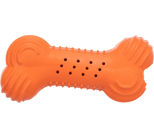 Trixie Knister-Knochen aus Naturgummi - 11cm / orange