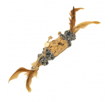 Duvoplus Cat Toy Kork Fass mit Federn & Glocken