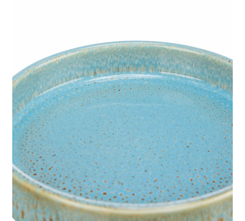 Trixie flacher Keramiknapf mit Musterung - blau