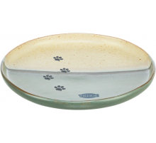 Trixie flacher Keramiknapf für Katzen - grün/beige